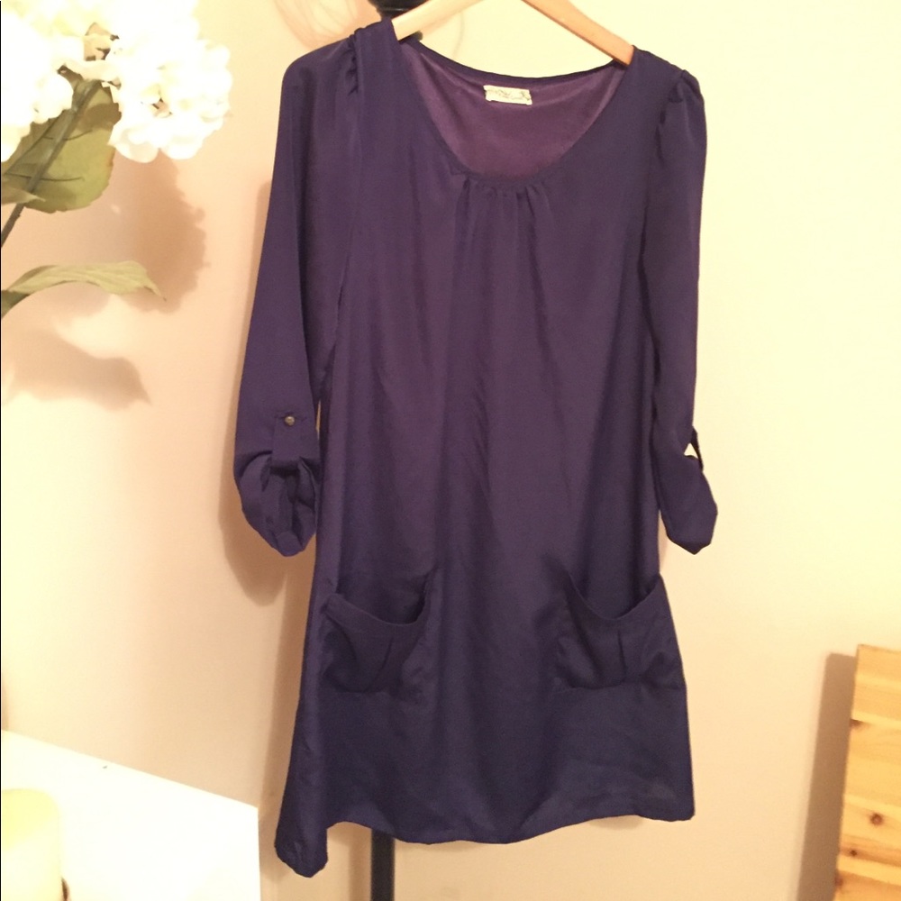 Casual purple midi dress 💜